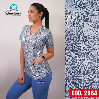 DELANTAL ESTAMPADO ELASTICADO 2364