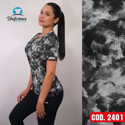 DELANTAL ESTAMPADO ELASTICADO 2401