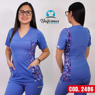 DELANTAL ESTAMPADO ELASTICADO 2486