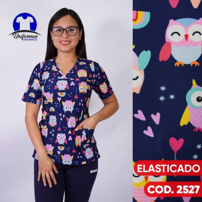 DELANTAL ESTAMPADO ELASTICADO 2527