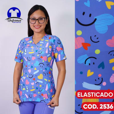 DELANTAL ESTAMPADO ELASTICADO 2536