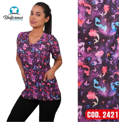 DELANTAL ESTAMPADO ELASTICADO 2421