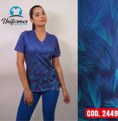 DELANTAL ESTAMPADO ELASTICADO 2449