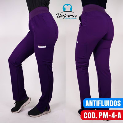 PANTALON UNISEX MEDICAL MORADO-A