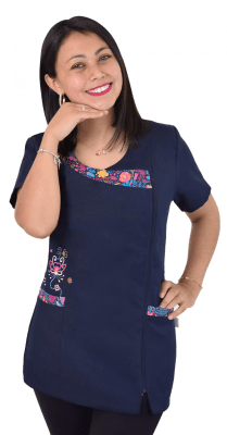 DELANTAL ANGELICA AZUL MARINO