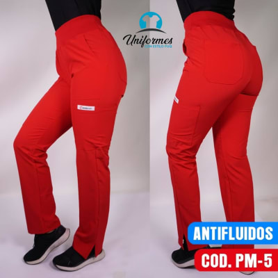 PANTALON UNISEX MEDICAL ROJO