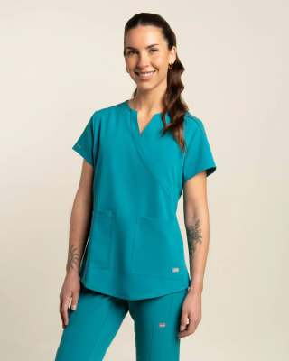 DELANTAL MUJER COMFORT TEAL BLUE
