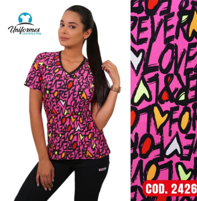 DELANTAL ESTAMPADO ELASTICADO 2426