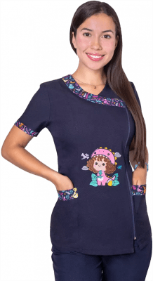 DELANTAL DINO AZUL MARINO