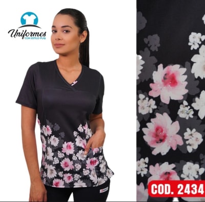 DELANTAL ESTAMPADO ELASTICADO 2434