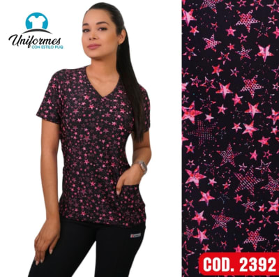 DELANTAL ESTAMPADO ELASTICADO 2392
