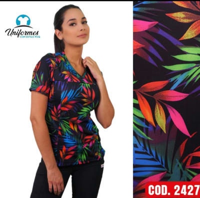 DELANTAL ESTAMPADO ELASTICADO 2427