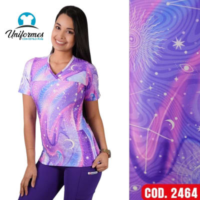DELANTAL ESTAMPADO ELASTICADO 2464