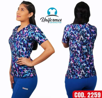 DELANTAL ESTAMPADO ELASTICADO 2259