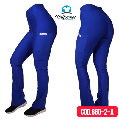 PANTALON MUJER SPANDEX AZUL REY