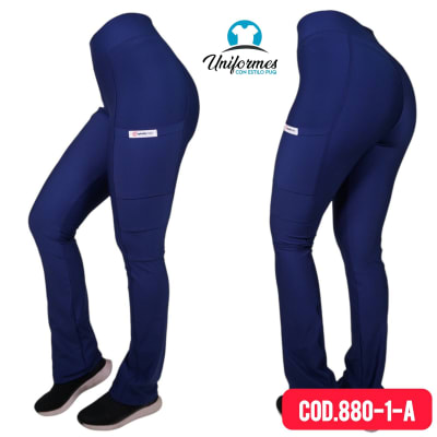 PANTALON MUJER SPANDEX AZUL MARINO