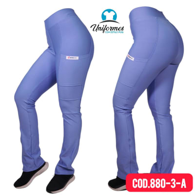 PANTALON MUJER SPANDEX CELESTE
