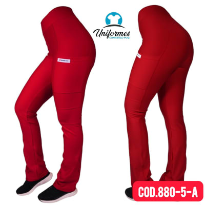 PANTALON MUJER SPANDEX ROJO