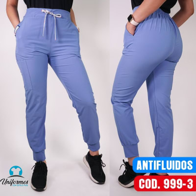 JOGGER UNISEX ANTIFLUIDO  CELESTE