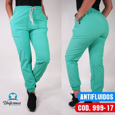 JOGGER UNISEX ANTIFLUIDO VERDE PASTEL
