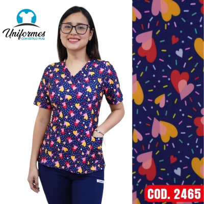 DELANTAL ESTAMPADO ELASTICADO 2465