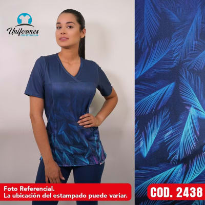 DELANTAL ESTAMPADO ELASTICADO 2438