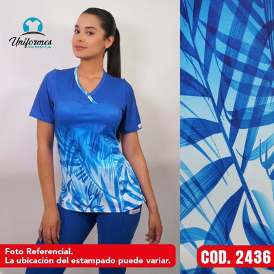 DELANTAL ESTAMPADO ELASTICADO 2436