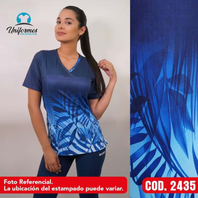 DELANTAL ESTAMPADO ELASTICADO 2435