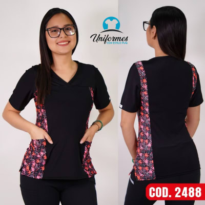 DELANTAL ESTAMPADO ELASTICADO 2488