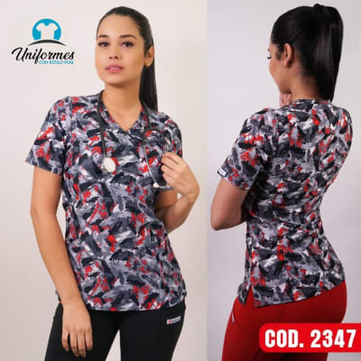 DELANTAL ESTAMPADO ELASTICADO 2347