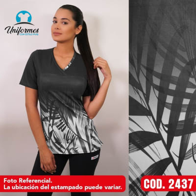 DELANTAL ESTAMPADO ELASTICADO 2437