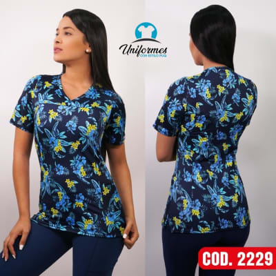 DELANTAL ESTAMPADO ELASTICADO 2229