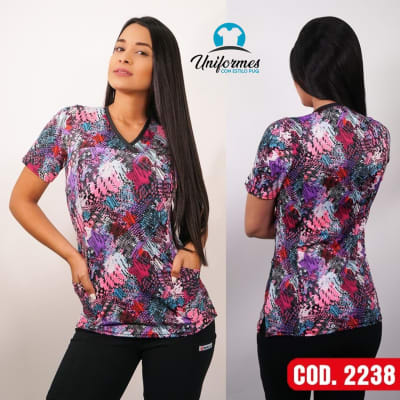 DELANTAL ESTAMPADO ELASTICADO 2238