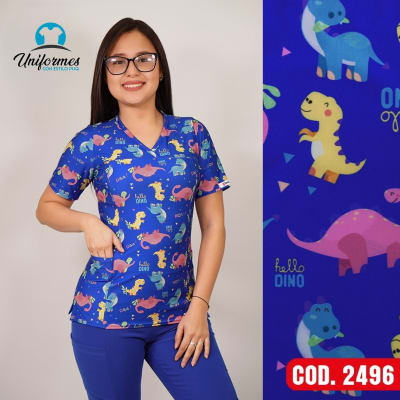 DELANTAL ESTAMPADO ELASTICADO 2496