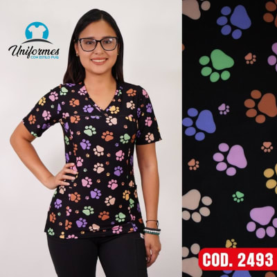DELANTAL ESTAMPADO ELASTICADO 2493