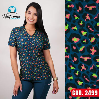 DELANTAL ESTAMPADO ELASTICADO 2499