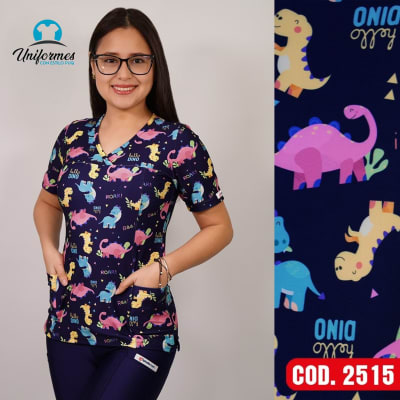 DELANTAL ESTAMPADO ELASTICADO 2515