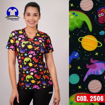 DELANTAL ESTAMPADO ELASTICADO 2506