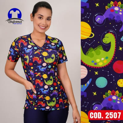 DELANTAL ESTAMPADO ELASTICADO 2507