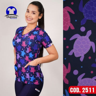 DELANTAL ESTAMPADO ELASTICADO 2511