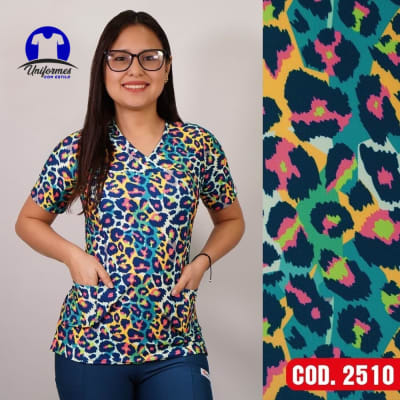 DELANTAL ESTAMPADO ELASTICADO 2510