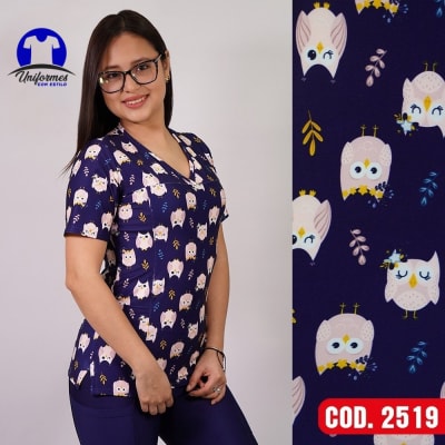 DELANTAL ESTAMPADO ELASTICADO 2519