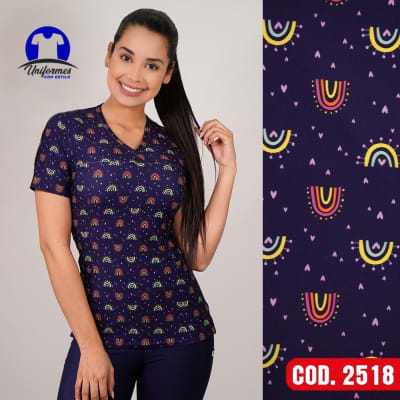 DELANTAL ESTAMPADO ELASTICADO 2518