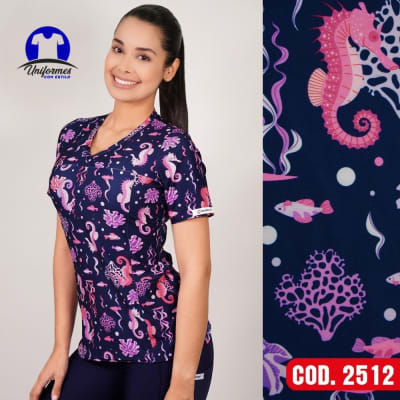 DELANTAL ESTAMPADO ELASTICADO 2512