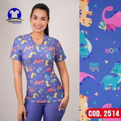 DELANTAL ESTAMPADO ELASTICADO 2514