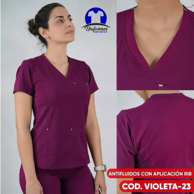 DELANTAL VIOLETA BURDEO