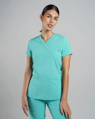 DELANTAL MUJER SPORT STRETCH SURGICAL GREEN