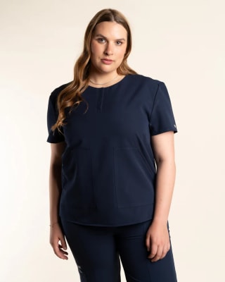 DELANTAL MUJER +CURVE AZUL MARINO