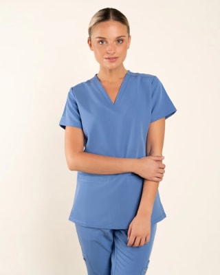 DELANTAL MUJER AQUA CELESTE