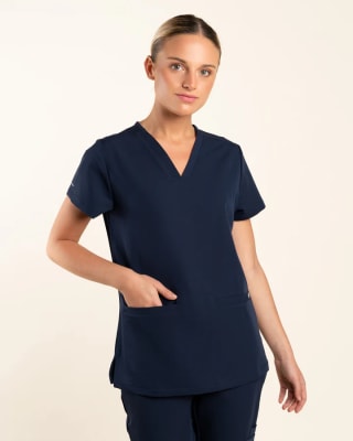 DELANTAL MUJER AQUA AZUL MARINO